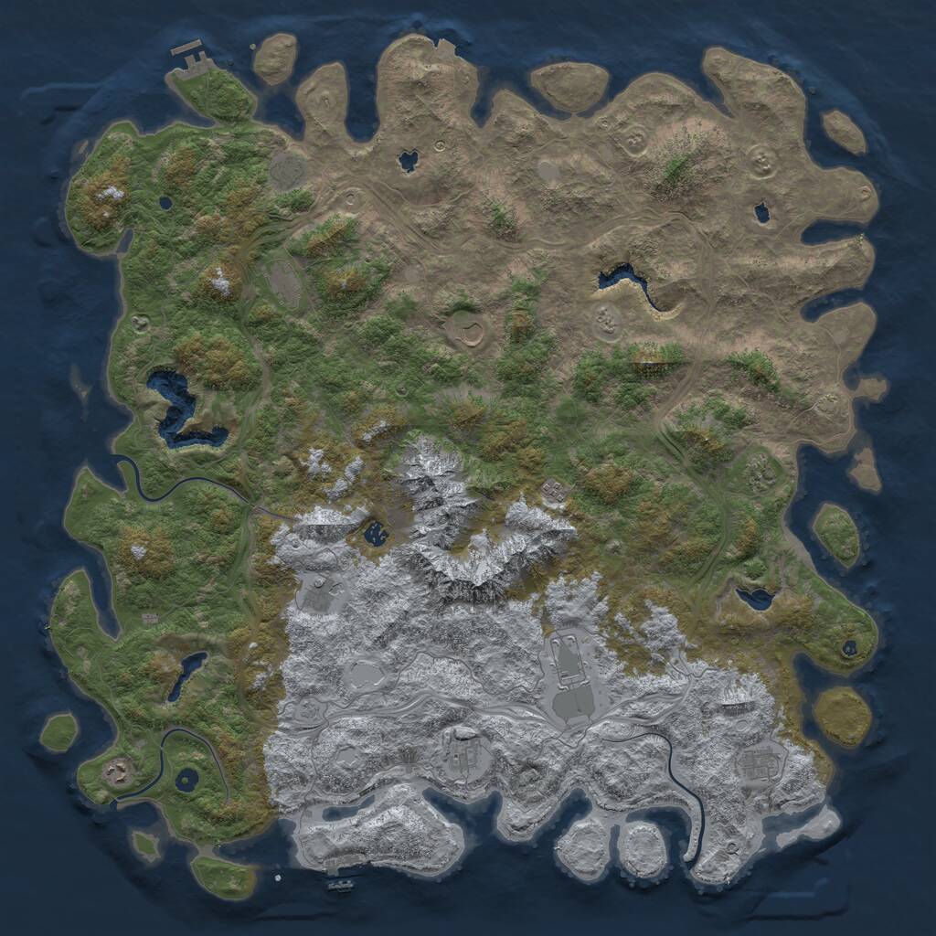 Rust Map: Procedural Map, Size: 6000, Seed: 15218, 17 Monuments