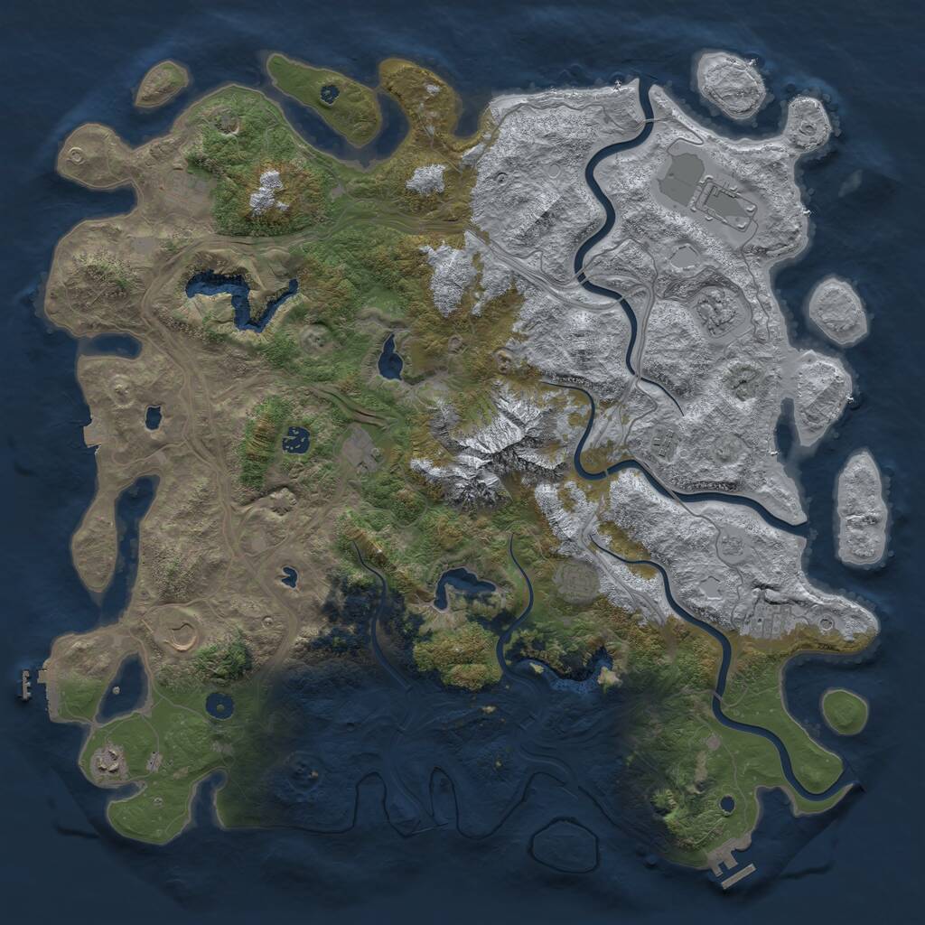 Rust Map: Procedural Map, Size: 5000, Seed: 2024216357, 16 Monuments