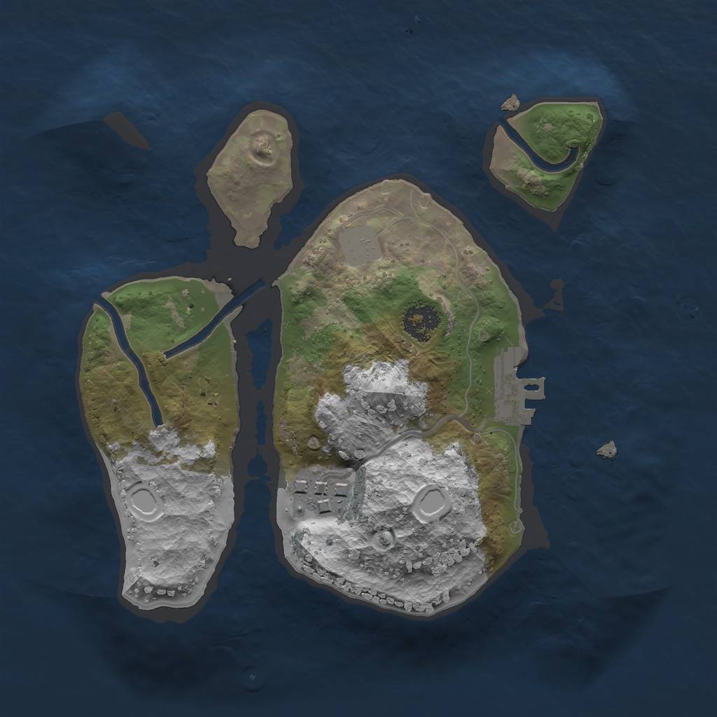 Rust Map: Procedural Map, Size: 2000, Seed: 37, 7 Monuments