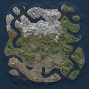 Thumbnail Rust Map: Procedural Map, Size: 4250, Seed: 488231164, 19 Monuments