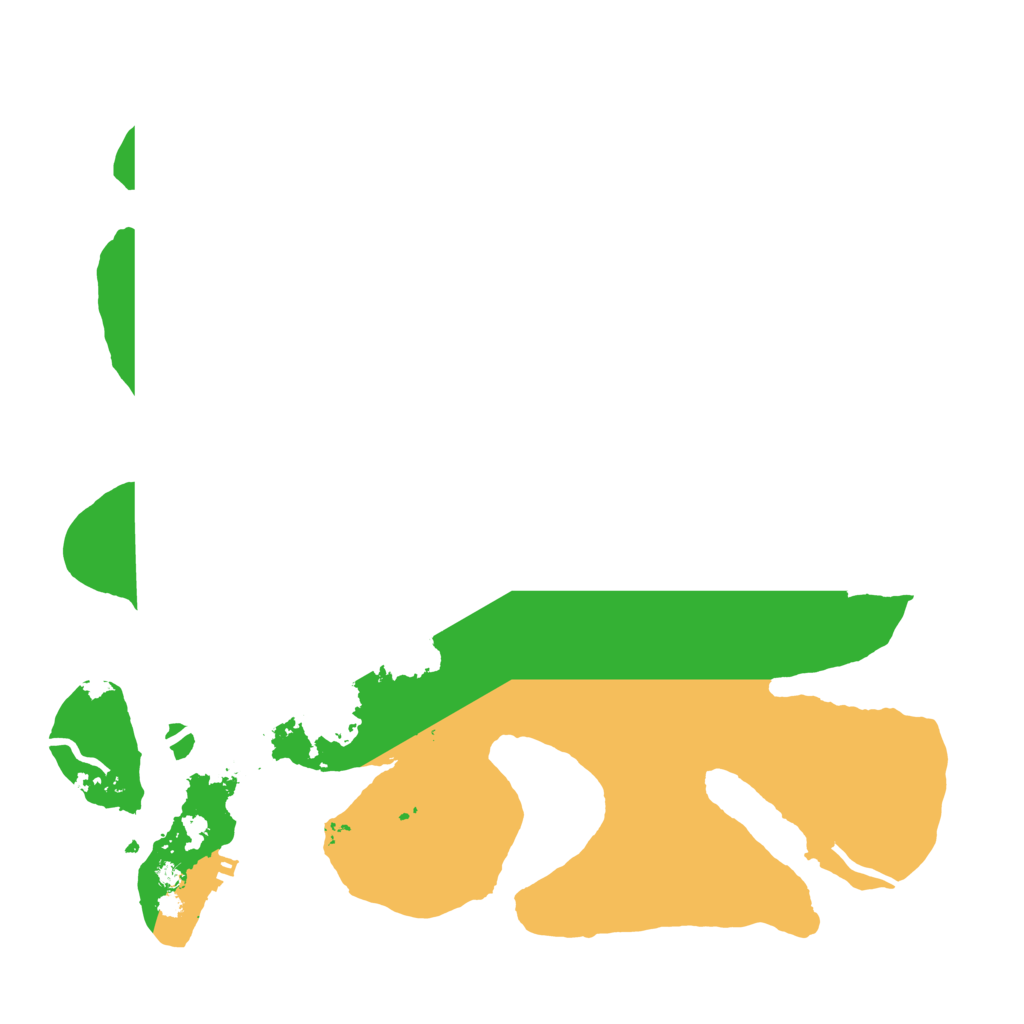 Biome Rust Map: Procedural Map, Size: 3700, Seed: 8197