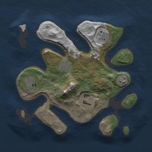 Thumbnail Rust Map: Barren, Size: 2800, Seed: 1234, 8 Monuments