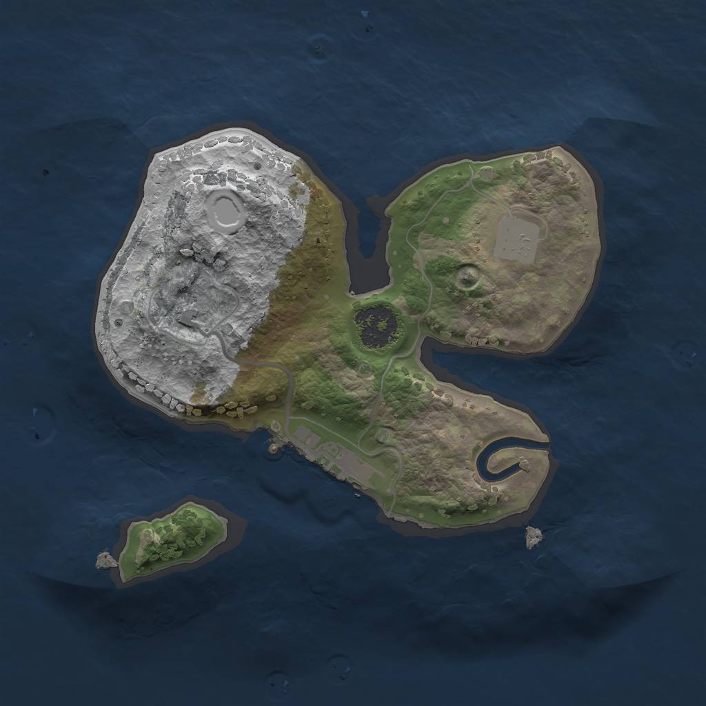 Rust Map: Procedural Map, Size: 1750, Seed: 1337333, 6 Monuments