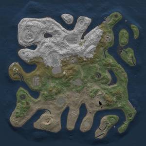 Thumbnail Rust Map: Procedural Map, Size: 4000, Seed: 1054964254, 19 Monuments