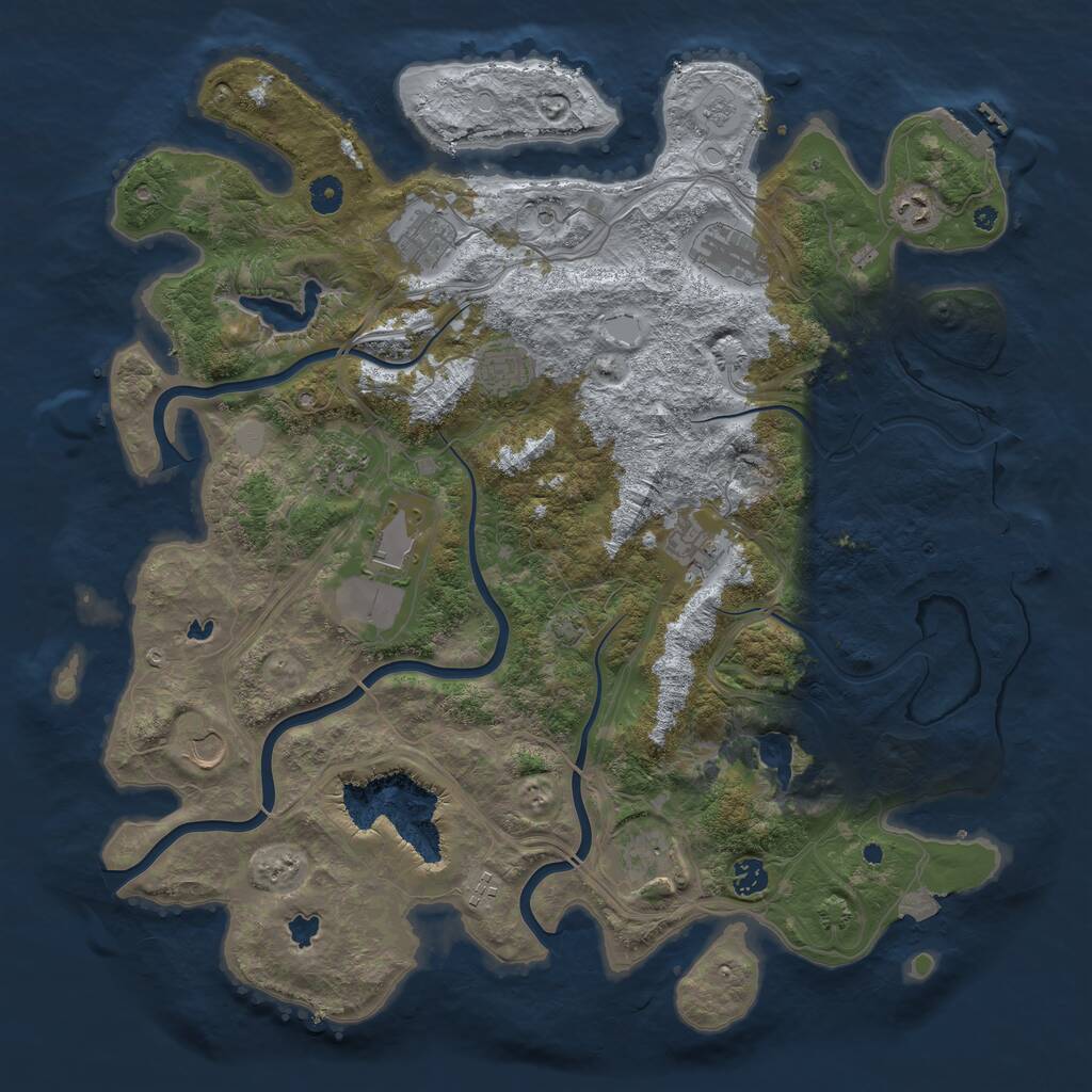 Rust Map: Procedural Map, Size: 4500, Seed: 479707869, 17 Monuments