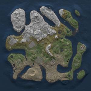 Thumbnail Rust Map: Procedural Map, Size: 3500, Seed: 790250165, 17 Monuments