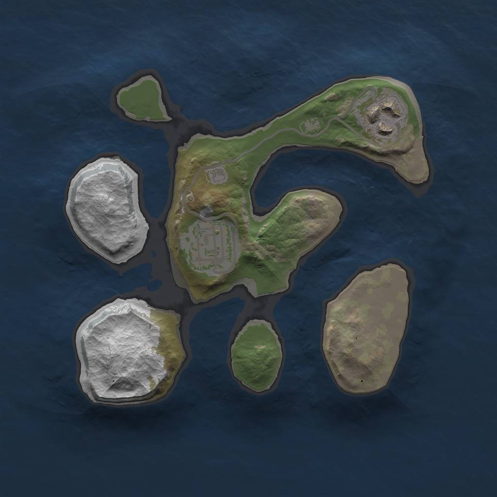 Rust Map: Barren, Size: 2000, Seed: 92619451, 4 Monuments