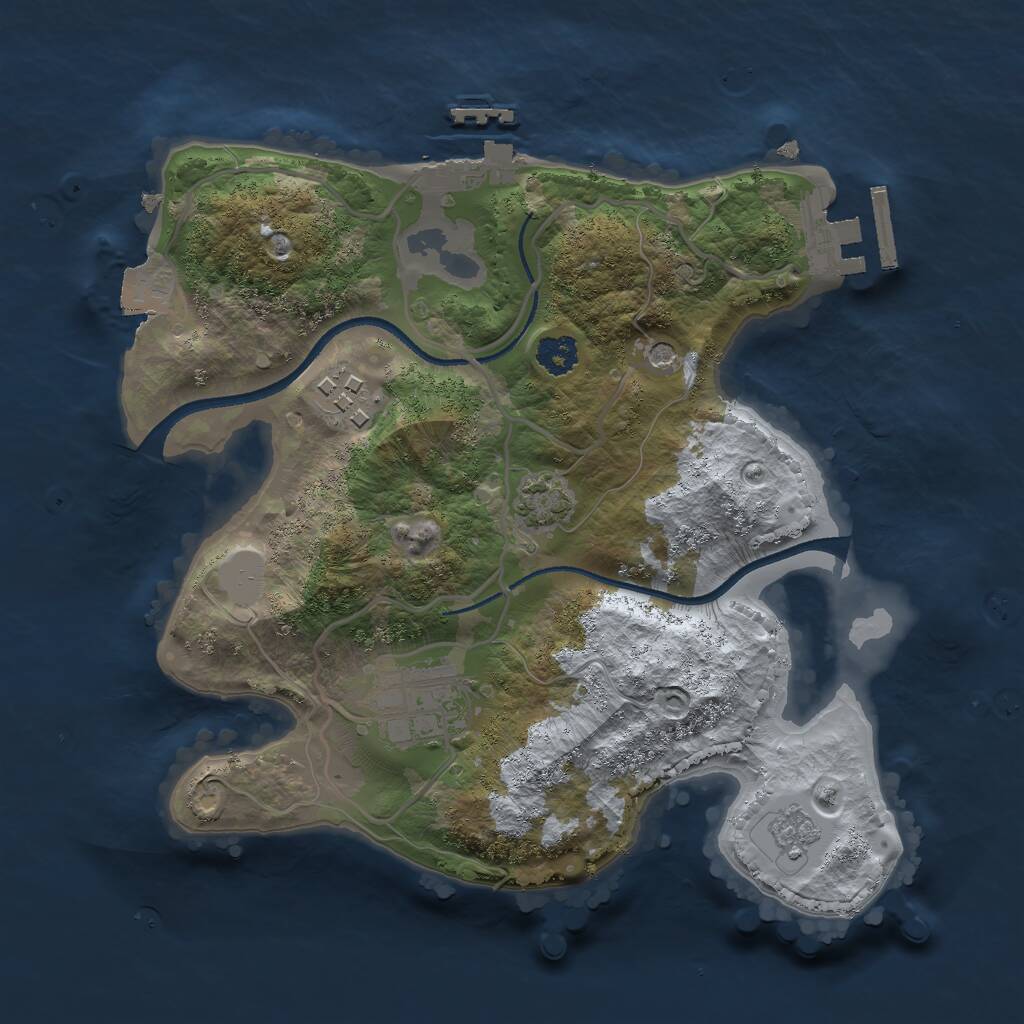 Rust Map: Procedural Map, Size: 2500, Seed: 1748878997, 8 Monuments