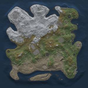 Thumbnail Rust Map: Procedural Map, Size: 3700, Seed: 317638839, 17 Monuments