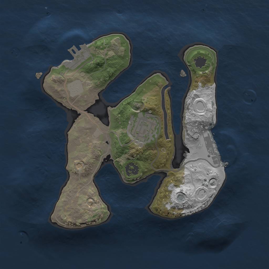 Rust Map: Procedural Map, Size: 2000, Seed: 4568913, 8 Monuments