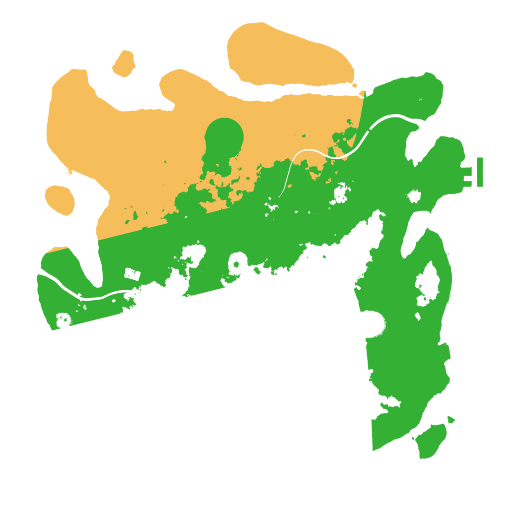 Biome Rust Map: Procedural Map, Size: 3500, Seed: 131