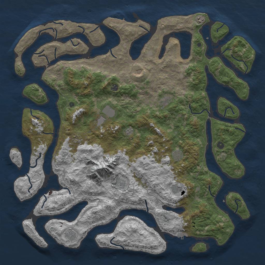Rust Map: Procedural Map, Size: 5654, Seed: 2147483647, 19 Monuments