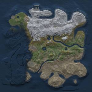 Thumbnail Rust Map: Procedural Map, Size: 3500, Seed: 259265968, 13 Monuments