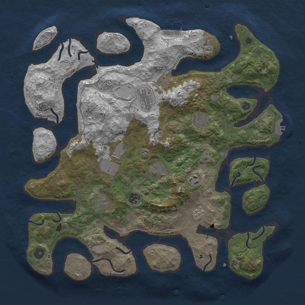 Rust Map: Procedural Map, Size: 4250, Seed: 171121, 16 Monuments
