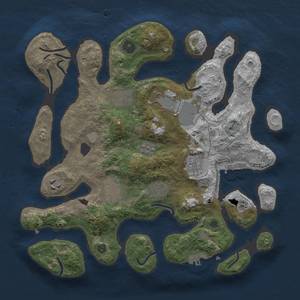 Thumbnail Rust Map: Procedural Map, Size: 3500, Seed: 268, 15 Monuments
