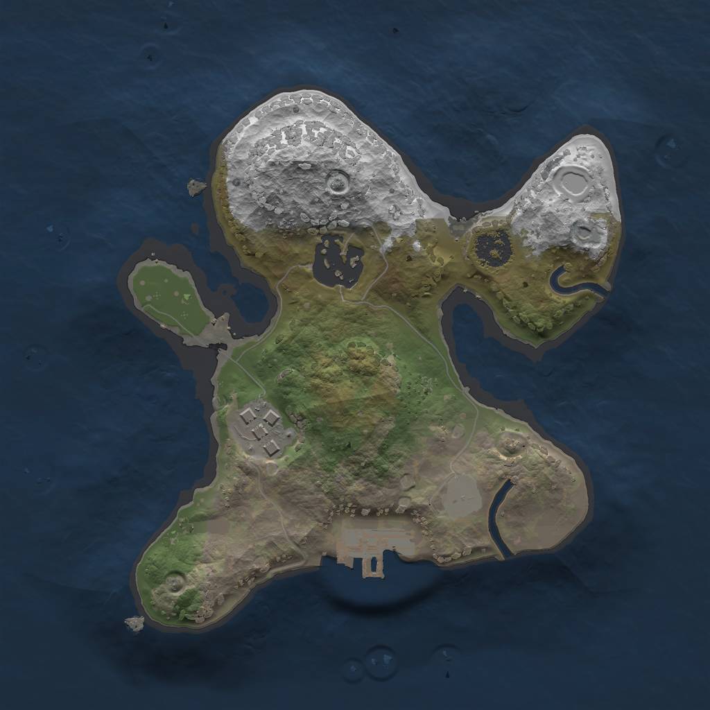 Rust Map: Procedural Map, Size: 2000, Seed: 1473705461, 8 Monuments