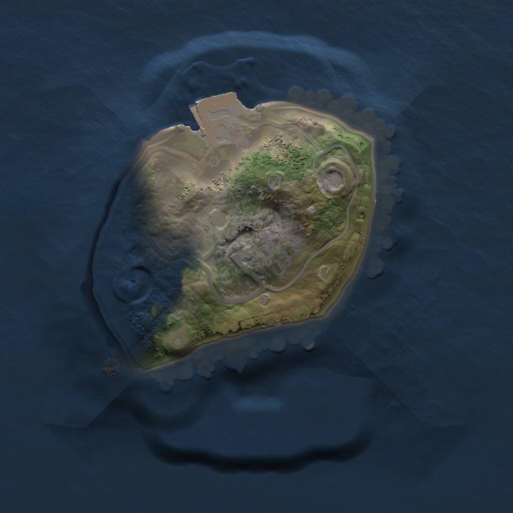 Rust Map: Procedural Map, Size: 1250, Seed: 2900, 1 Monuments