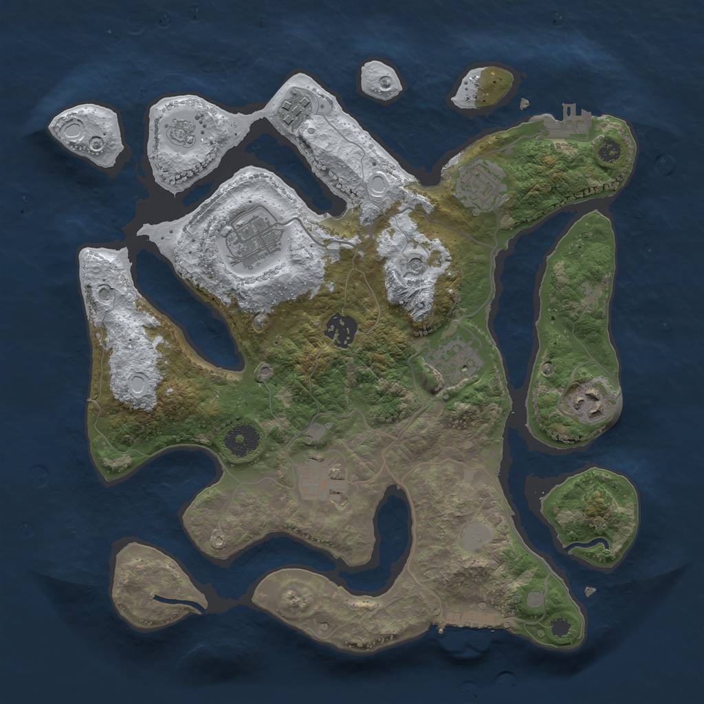 Rust Map: Procedural Map, Size: 3250, Seed: 11042021, 16 Monuments