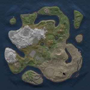 Thumbnail Rust Map: Procedural Map, Size: 3500, Seed: 1361748163, 17 Monuments