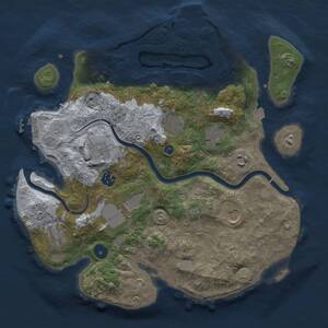 Thumbnail Rust Map: Procedural Map, Size: 3500, Seed: 1361748163, 15 Monuments
