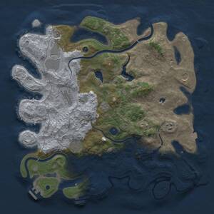 Thumbnail Rust Map: Procedural Map, Size: 4000, Seed: 15876, 12 Monuments