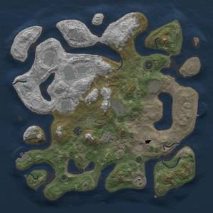 Thumbnail Rust Map: Procedural Map, Size: 3950, Seed: 322209004, 16 Monuments