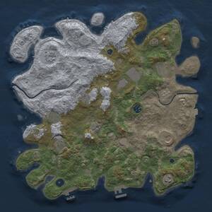 Thumbnail Rust Map: Procedural Map, Size: 3950, Seed: 322209004, 16 Monuments