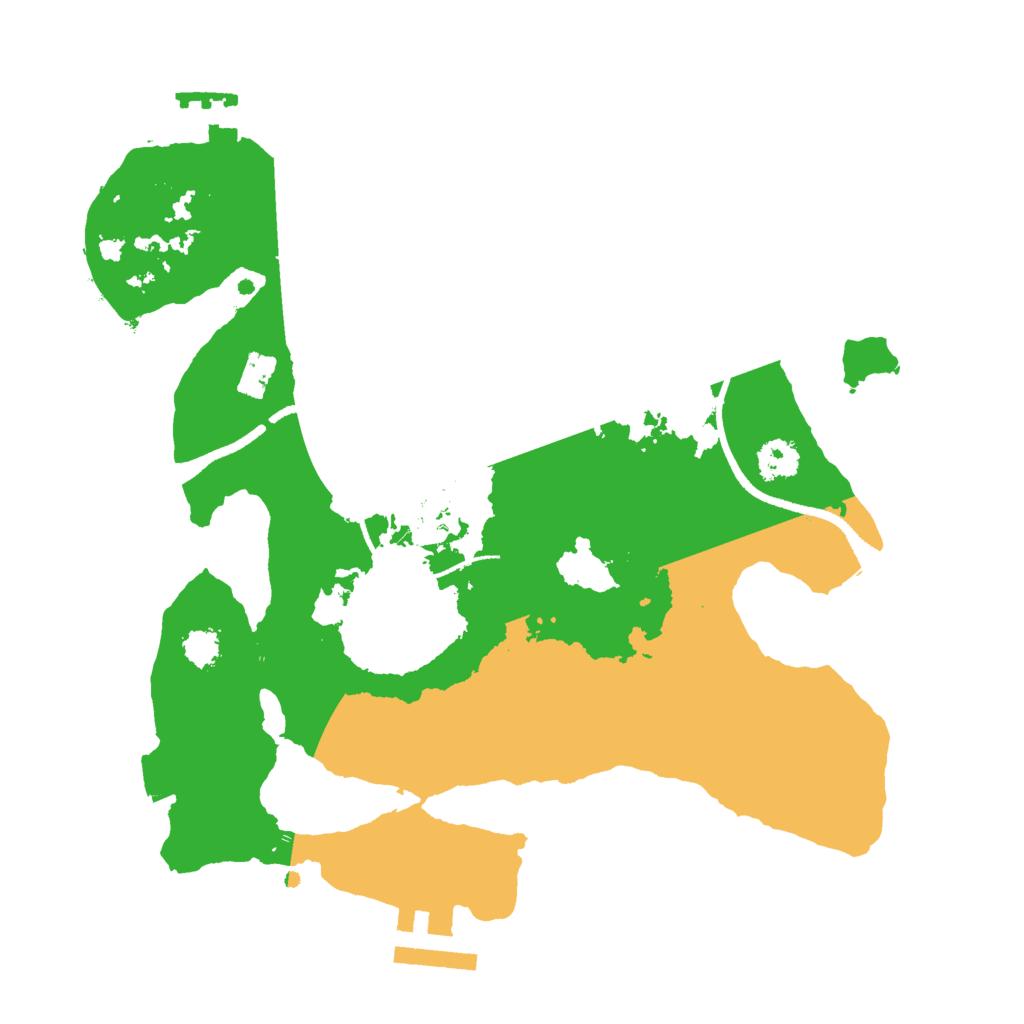 Biome Rust Map: Procedural Map, Size: 2500, Seed: 10900