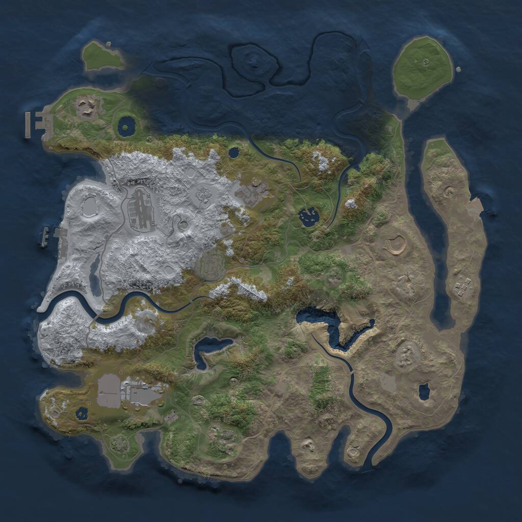 Rust Map: Procedural Map, Size: 4000, Seed: 507908835, 15 Monuments