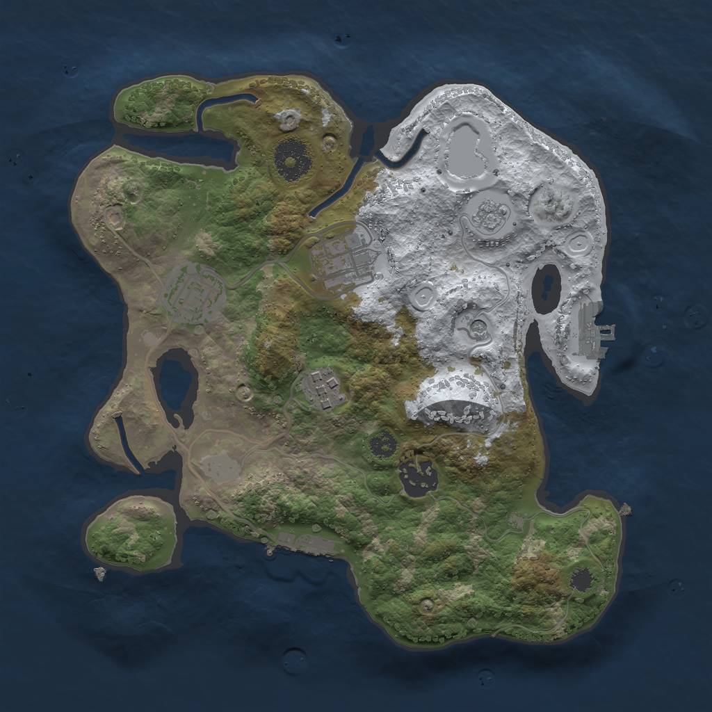 Rust Map: Procedural Map, Size: 2750, Seed: 475433, 13 Monuments