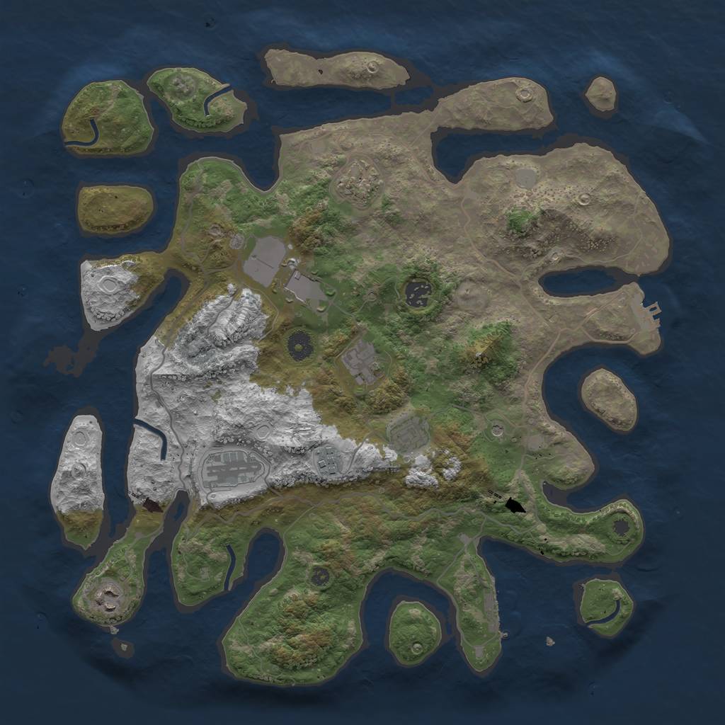 Rust Map: Procedural Map, Size: 4000, Seed: 1770692884, 16 Monuments