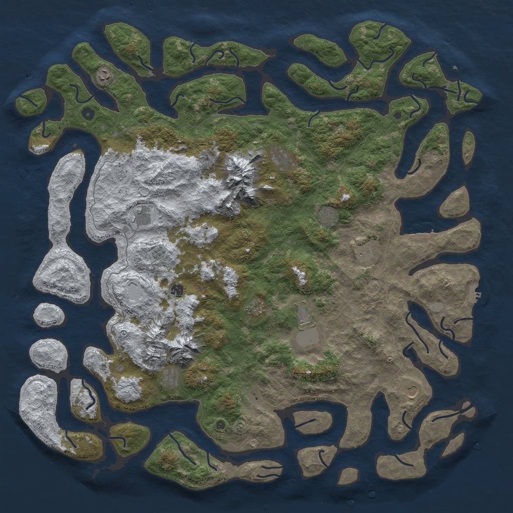 Rust Map: Procedural Map, Size: 6000, Seed: 56295216, 20 Monuments