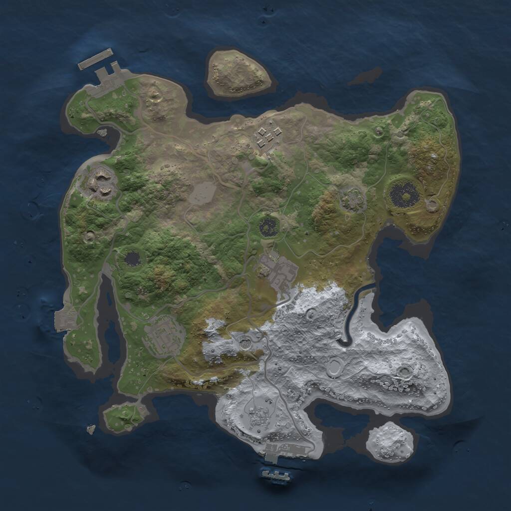 Rust Map: Procedural Map, Size: 2800, Seed: 179441190, 10 Monuments