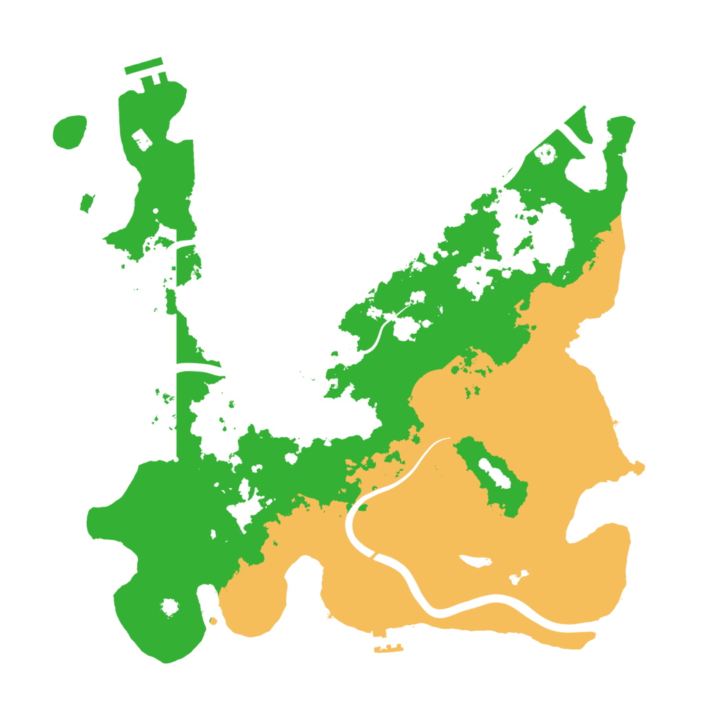 Biome Rust Map: Procedural Map, Size: 3700, Seed: 102778663