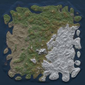 Thumbnail Rust Map: Procedural Map, Size: 6000, Seed: 23, 20 Monuments