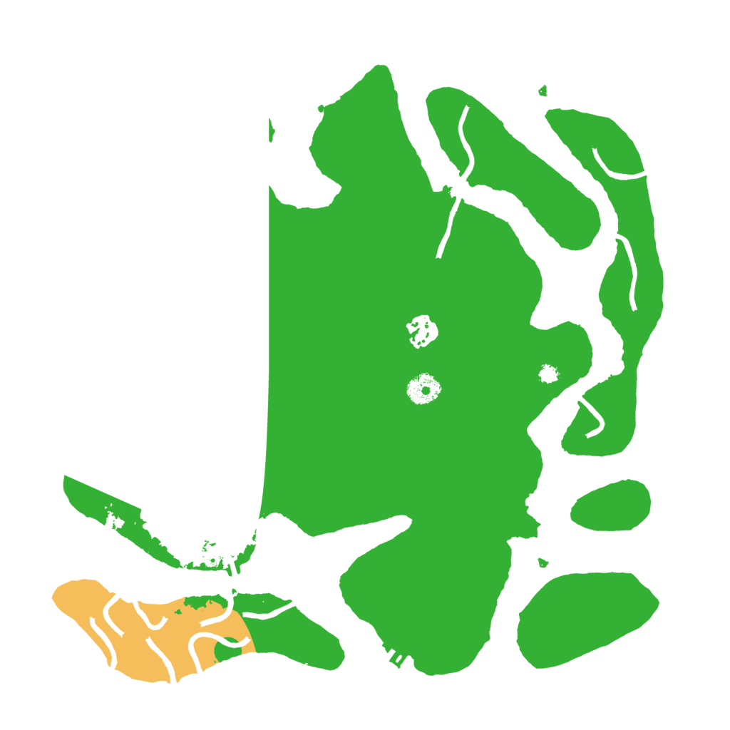 Biome Rust Map: Procedural Map, Size: 3500, Seed: 48745