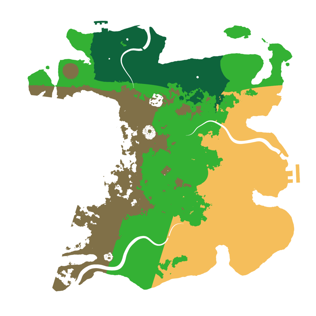 Biome Rust Map: Procedural Map, Size: 3500, Seed: 2093866124