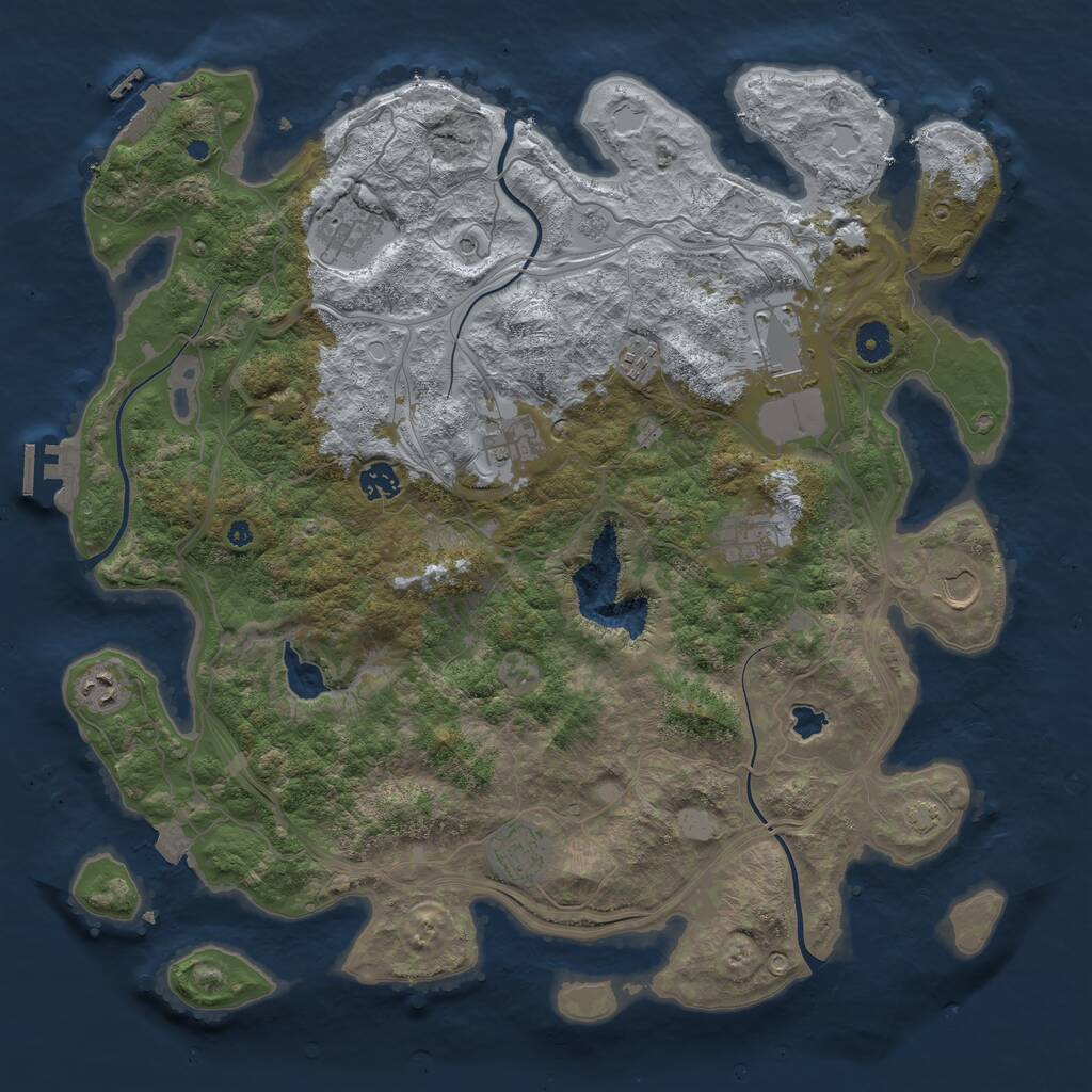 Rust Map: Procedural Map, Size: 4250, Seed: 1536244207, 15 Monuments