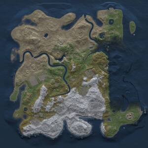 Thumbnail Rust Map: Procedural Map, Size: 4000, Seed: 663874108, 16 Monuments