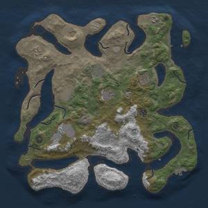 Thumbnail Rust Map: Procedural Map, Size: 4000, Seed: 663874108, 19 Monuments