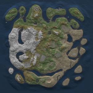 Thumbnail Rust Map: Procedural Map, Size: 4000, Seed: 210713270, 19 Monuments