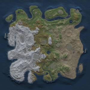 Thumbnail Rust Map: Procedural Map, Size: 3800, Seed: 7938, 15 Monuments