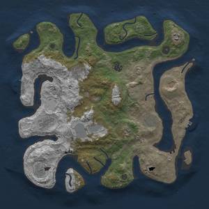 Thumbnail Rust Map: Procedural Map, Size: 3800, Seed: 7938, 19 Monuments