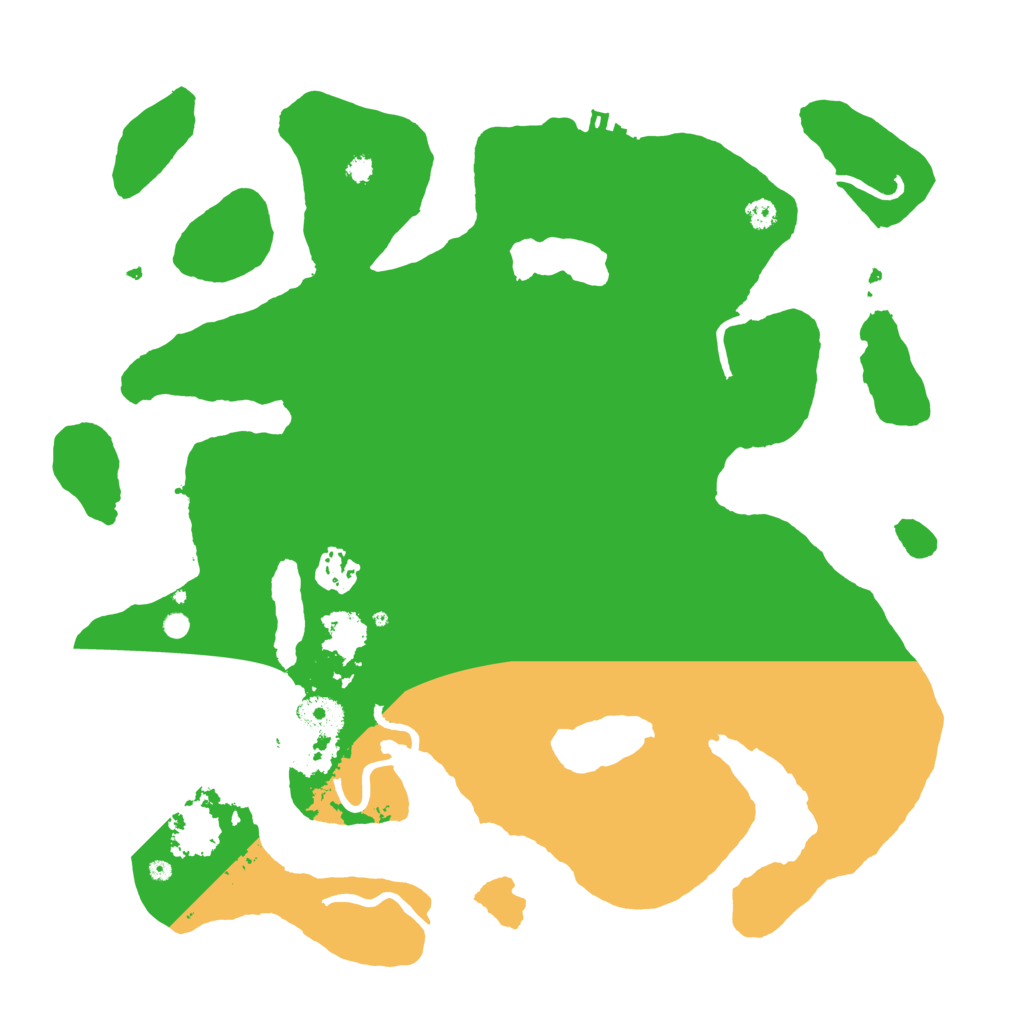 Biome Rust Map: Procedural Map, Size: 3500, Seed: 9998