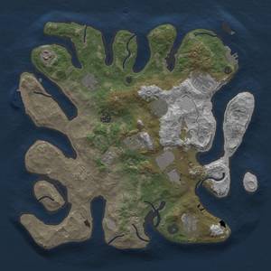 Thumbnail Rust Map: Procedural Map, Size: 3700, Seed: 815509195, 18 Monuments