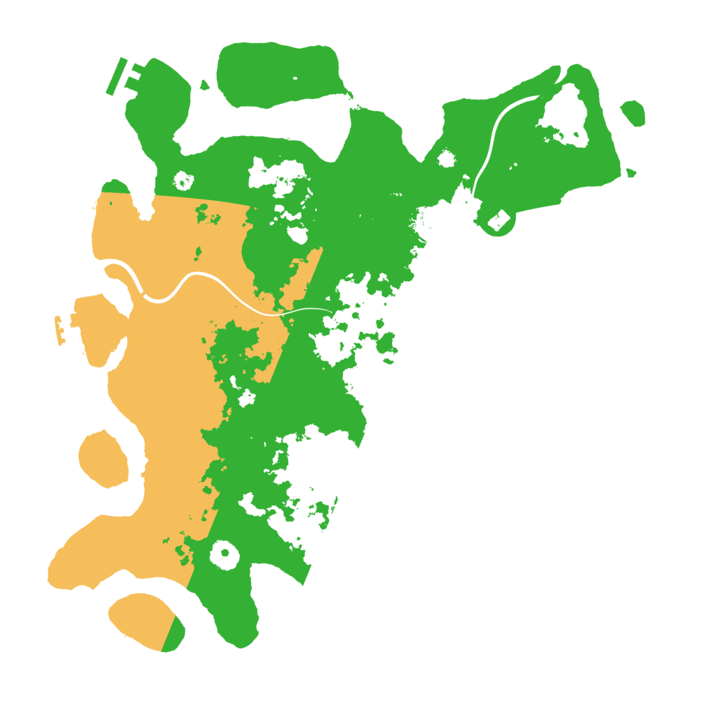 Biome Rust Map: Procedural Map, Size: 3700, Seed: 115246085