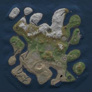 Thumbnail Rust Map: Procedural Map, Size: 3500, Seed: 1660014757, 16 Monuments