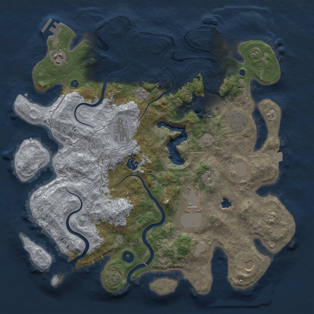 Rust Map: Procedural Map, Size: 4000, Seed: 959497, 15 Monuments