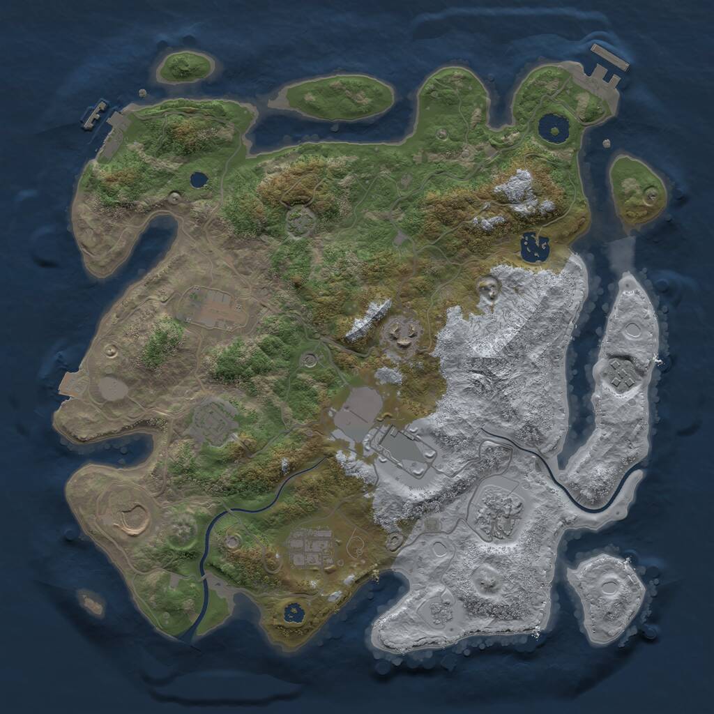 Rust Map: Procedural Map, Size: 3500, Seed: 20211118, 15 Monuments