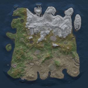 Thumbnail Rust Map: Procedural Map, Size: 3700, Seed: 1069533207, 18 Monuments